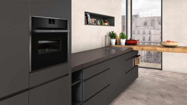 Neff C17MS32G0B, Built-in compact oven with microwave function