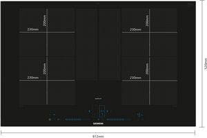 Siemens EX877NYV6E, Flex induction hob