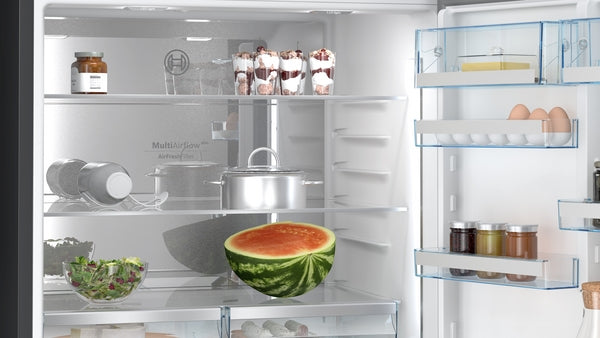 Bosch KGP86AXB0N, free-standing fridge-freezer with freezer at bottom