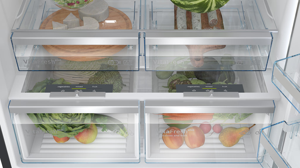 Bosch KGP86AXB0N, free-standing fridge-freezer with freezer at bottom