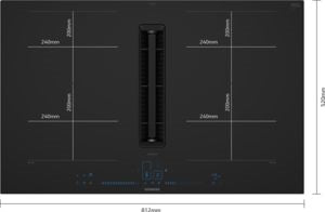 Siemens EX87BNX68E, Induction hob with integrated ventilation system