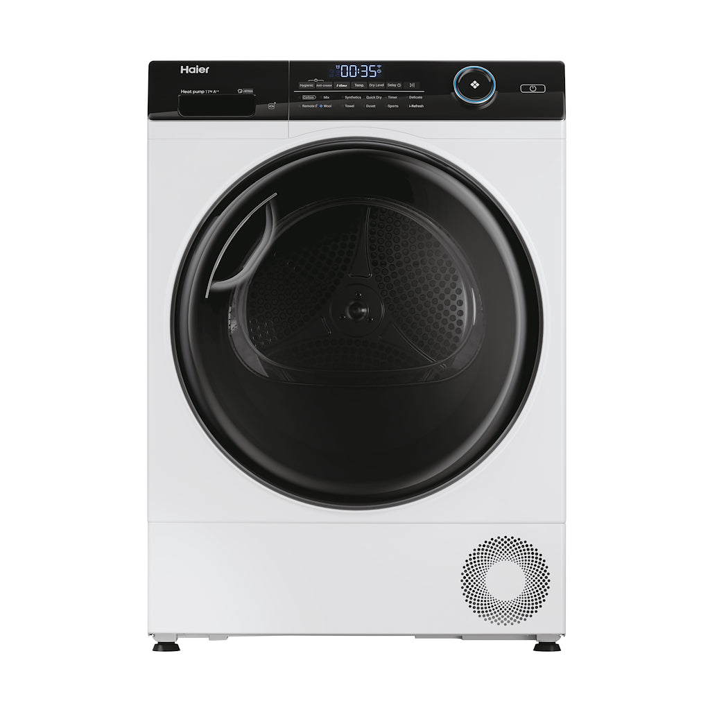 Haier I Pro Series 5 HD110-A2959E-80 11kg Heat Pump Tumble Dryer with A++ Energy Rating - White