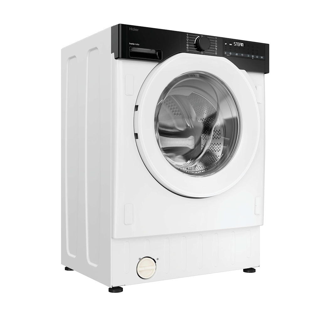Haier BHA6S69M6D9J-80 9/6kg Integrated Washing Machine with A-30% Energy Rating - White with Black Bezel