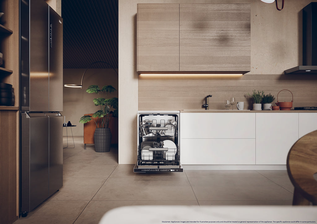 Haier XF 5C7M0W-80 Freestanding 60cm 15 Place Dishwasher with C Energy Rating - White