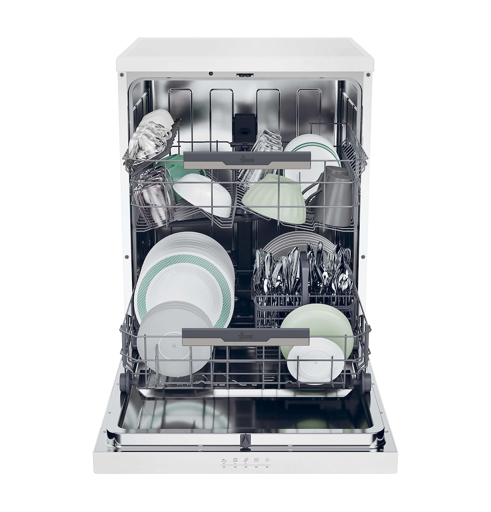 Hoover HFP 4C7E0W-80 Freestanding 60cm 14 Place Dishwasher with C Energy Rating - White