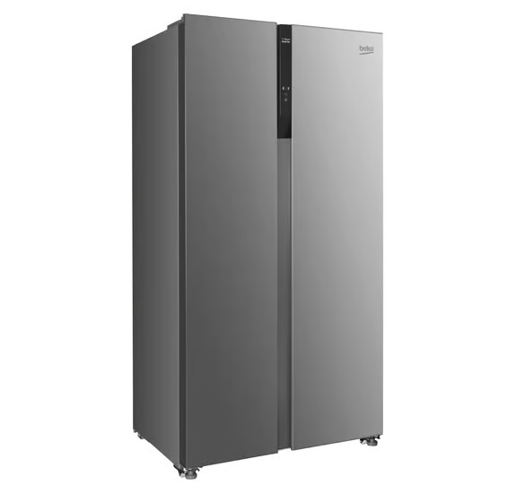 Beko ASL1532PX Freestanding Frost Free American Style Fridge Freezer with Fast Freeze - Brushed Steel