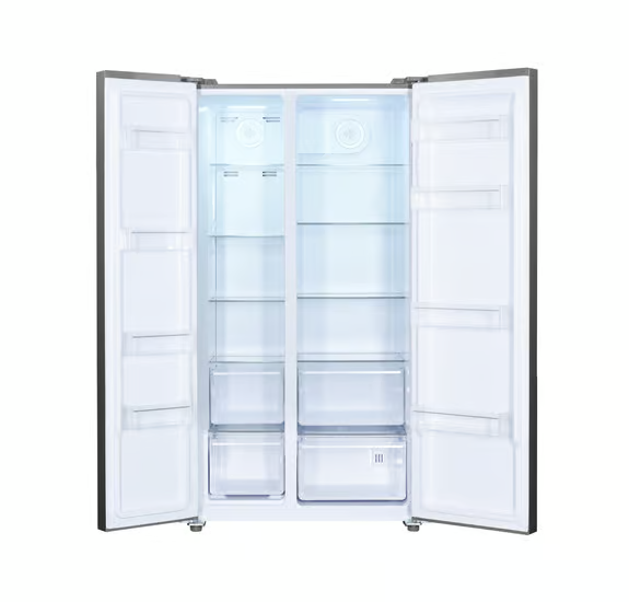 Beko ASL1532PX Freestanding Frost Free American Style Fridge Freezer with Fast Freeze - Brushed Steel
