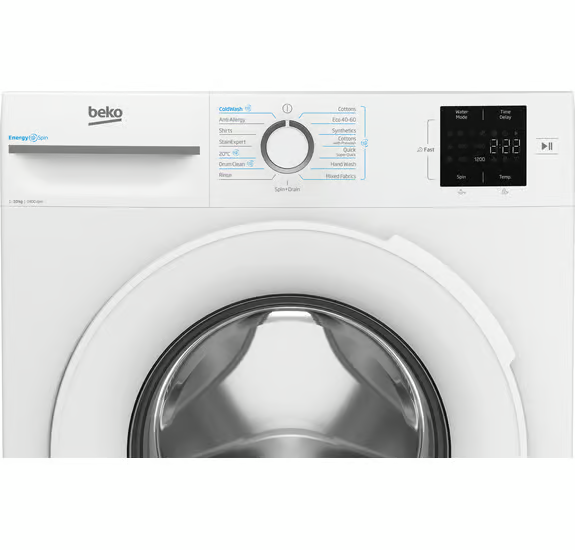 Beko B3W31041W Freestanding 10kg 1400rpm Washing Machine with EnergySpin - White