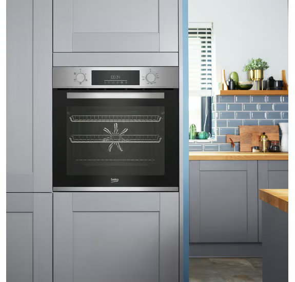 Beko BBAIF22300X 60cm Built-In Single Fan Oven with AeroPerfect™ - Stainless Steel