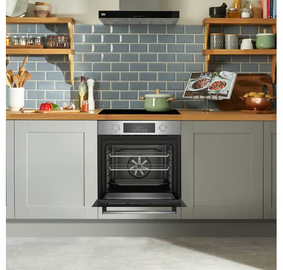Beko BBAIF22300X 60cm Built-In Single Fan Oven with AeroPerfect™ - Stainless Steel