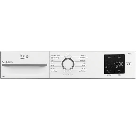 Beko BM3T3922W Freestanding 9kg Heat Pump Tumble Dryer - White