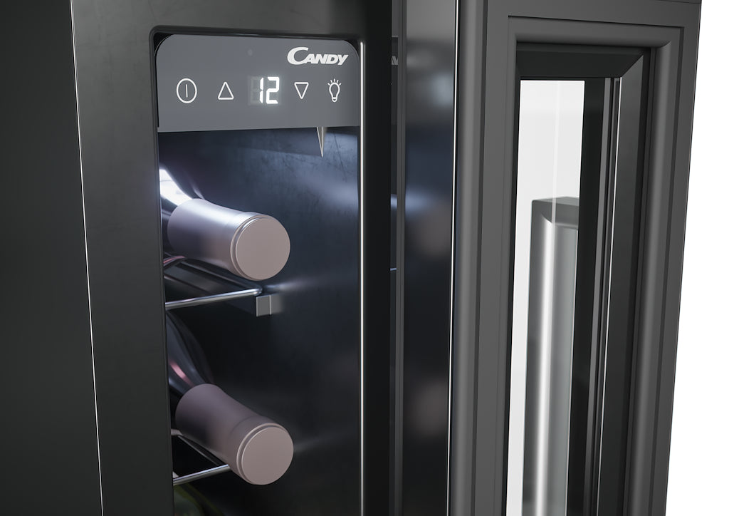 Candy CCVB 15 UK/1 15cm Integrated 7 Bottle Wine Cooler - Black - G Rated