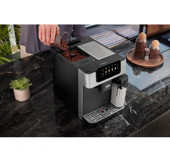 Beko CEG7304X CaffeExperto Bean To Cup Coffee Machine with Integrated Milk Jug - Silver