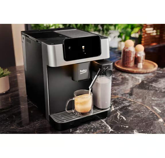 Beko CEG7304X CaffeExperto Bean To Cup Coffee Machine with Integrated Milk Jug - Silver