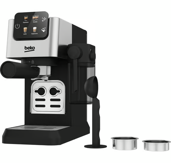 Beko CEP5304X CaffeExperto Semi Automatic Espresso Coffee Machine with Integrated Milk Jug - Silver