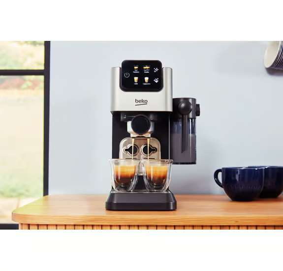 Beko CEP5304X CaffeExperto Semi Automatic Espresso Coffee Machine with Integrated Milk Jug - Silver