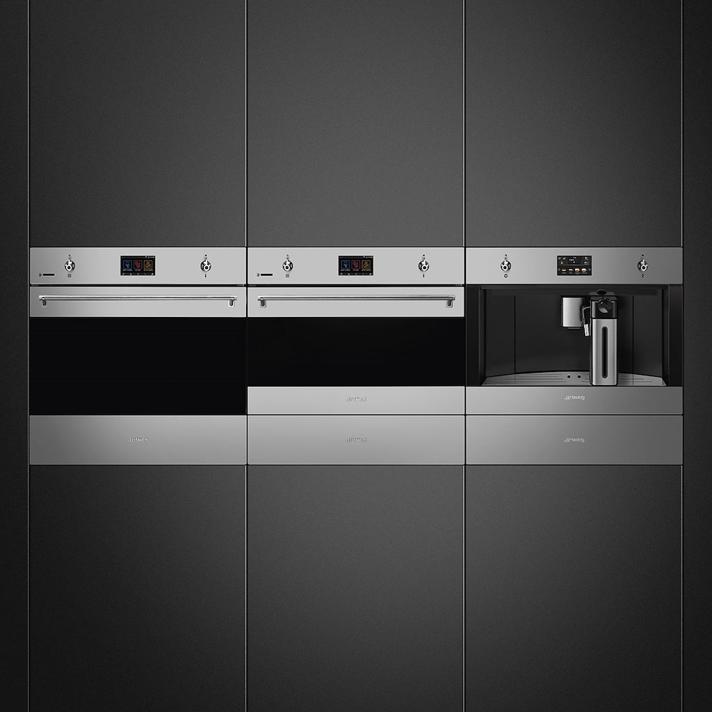 Smeg CMS4303X 45cm Integrated Coffee Machine, Stainless Steel