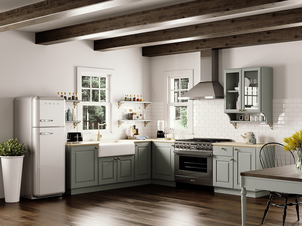 Smeg CPF9GPX 90cm Portofino Dual Fuel Range Cooker, Stainless Steel