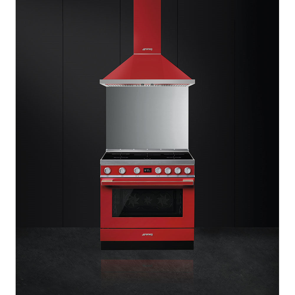 Smeg CPF9IPR 90cm Portofino Electric Range Cooker, Red