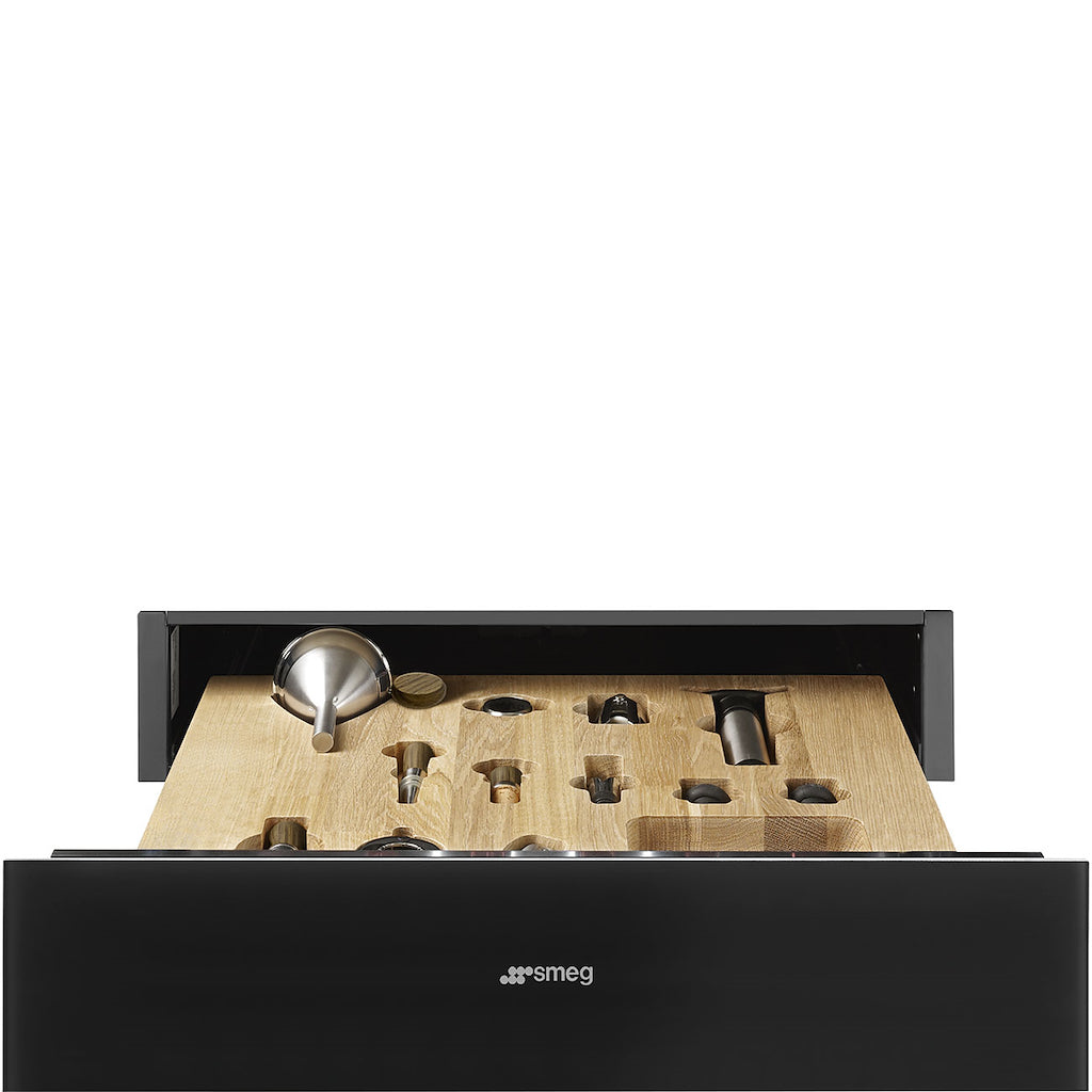 Smeg CPS115B3 Linea Built-In Warming Drawer - Black