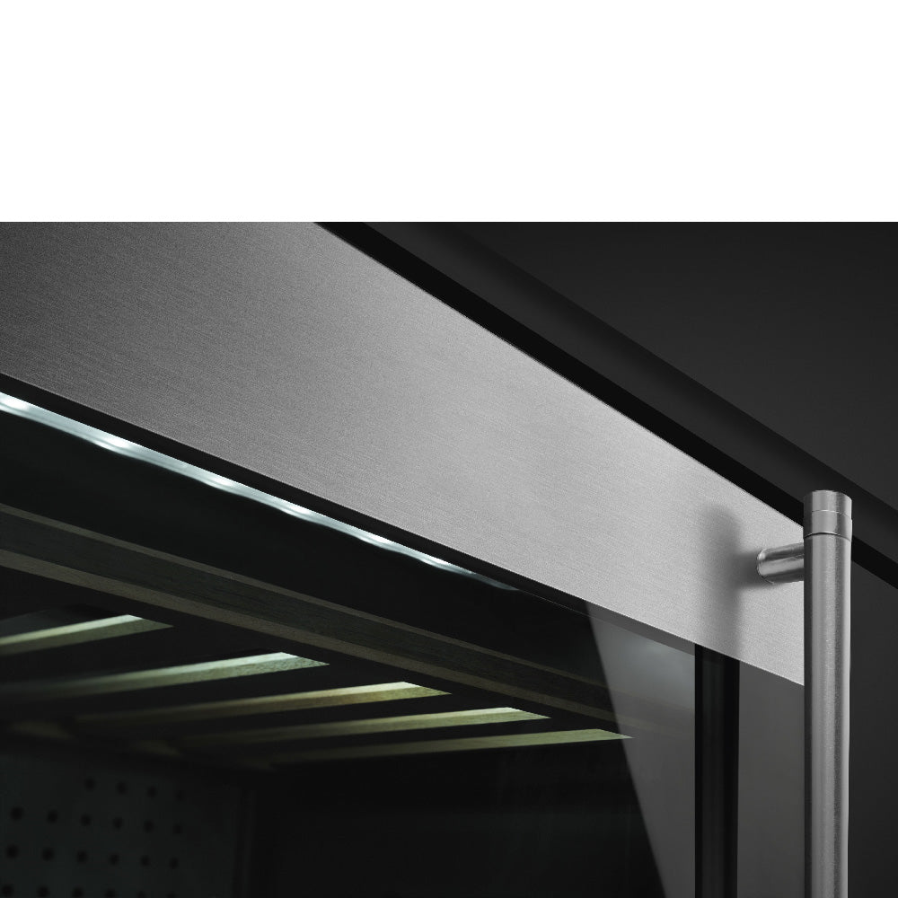 Smeg CVI338LX3 60cm Classic Undercounter Wine Cooler with Left Hand Hinge, Stainless Steel