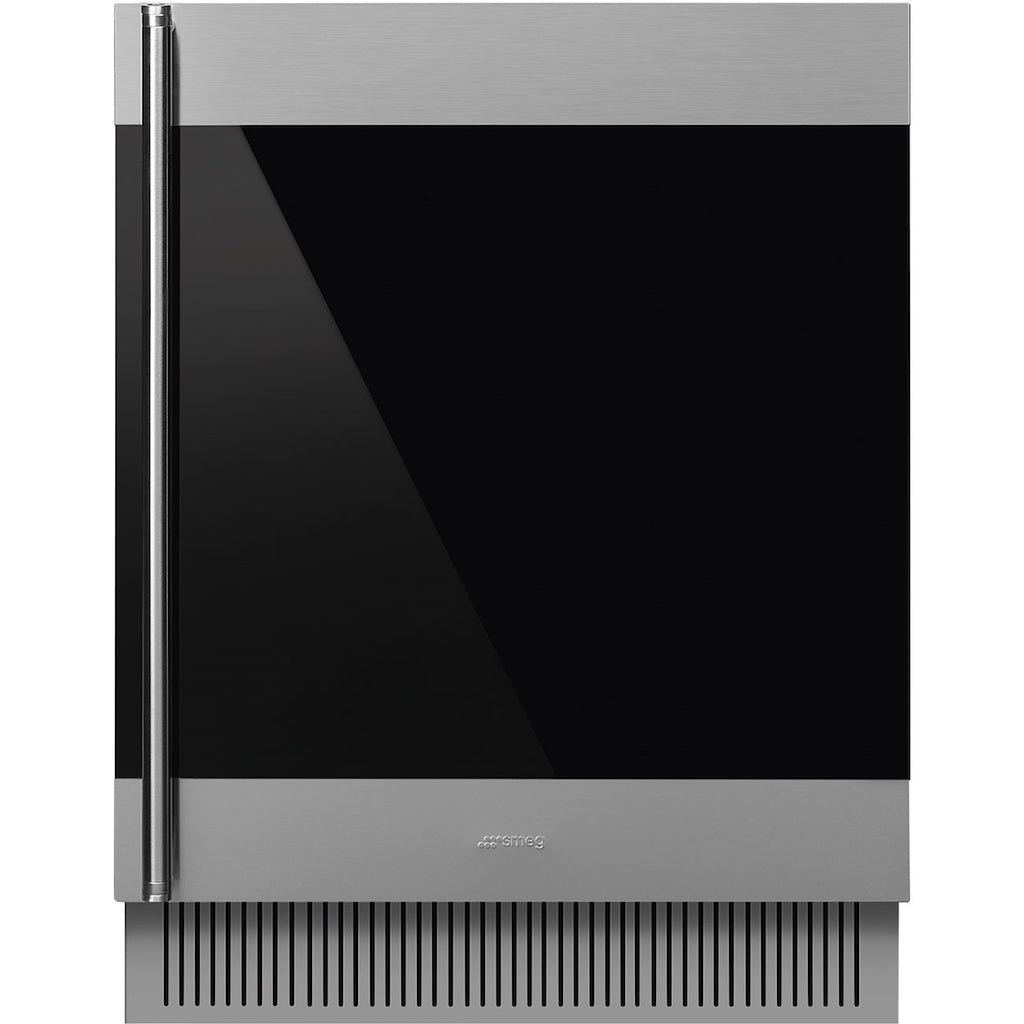 Smeg CVI338RX3 60cm Classic Undercounter Wine Cooler with Right Hand Hinge, Stainless Steel