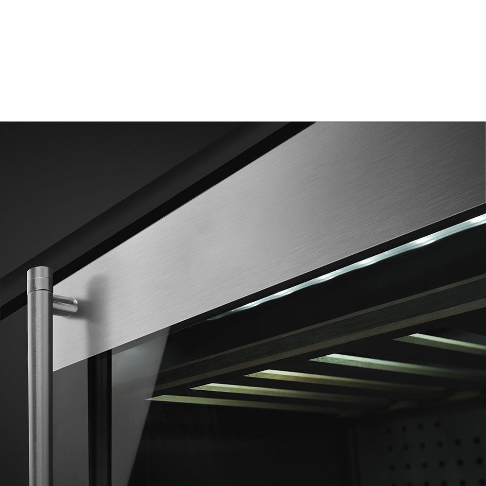 Smeg CVI338RX3 60cm Classic Undercounter Wine Cooler with Right Hand Hinge, Stainless Steel