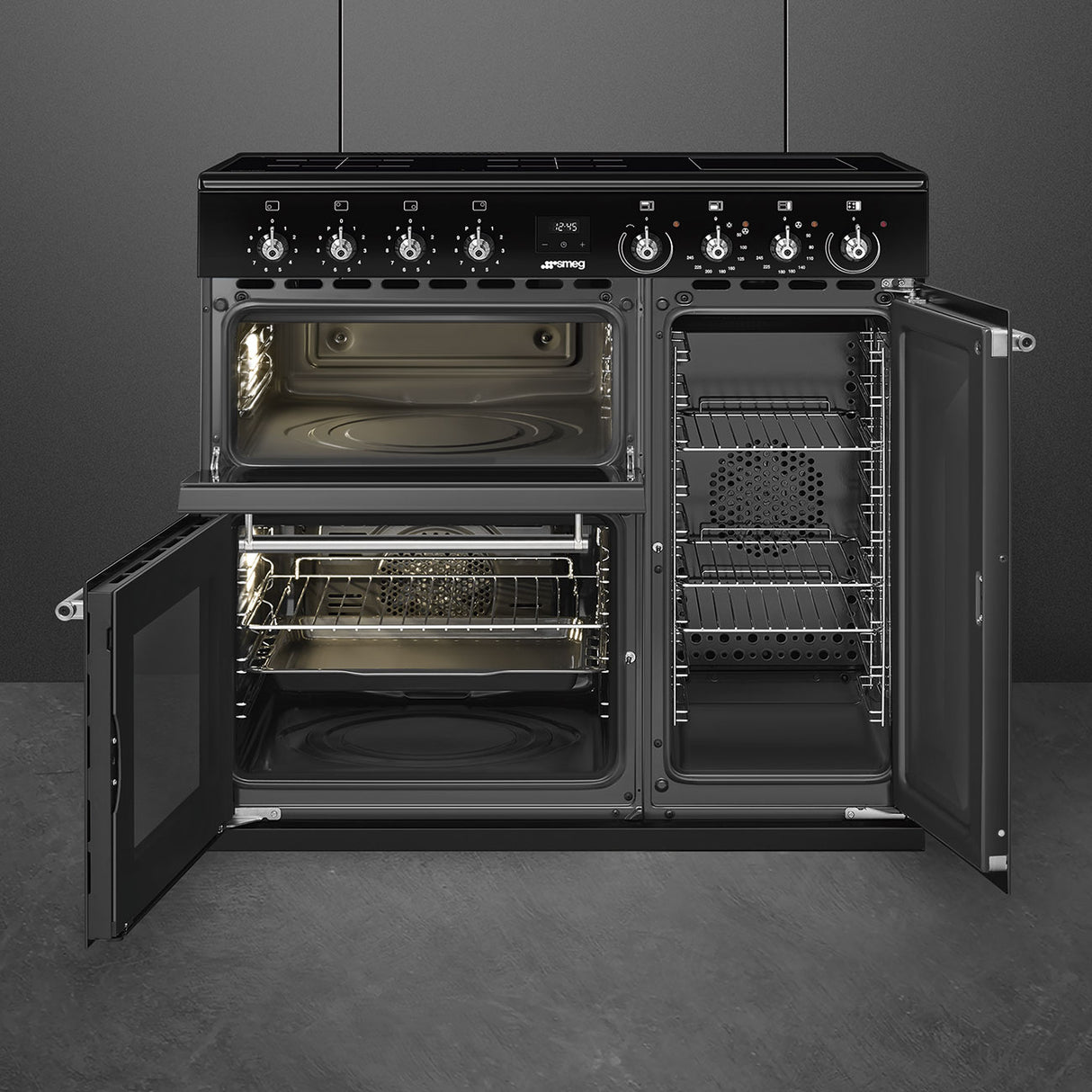 Smeg CX93IMBL 90cm Induction Range Cooker - Black