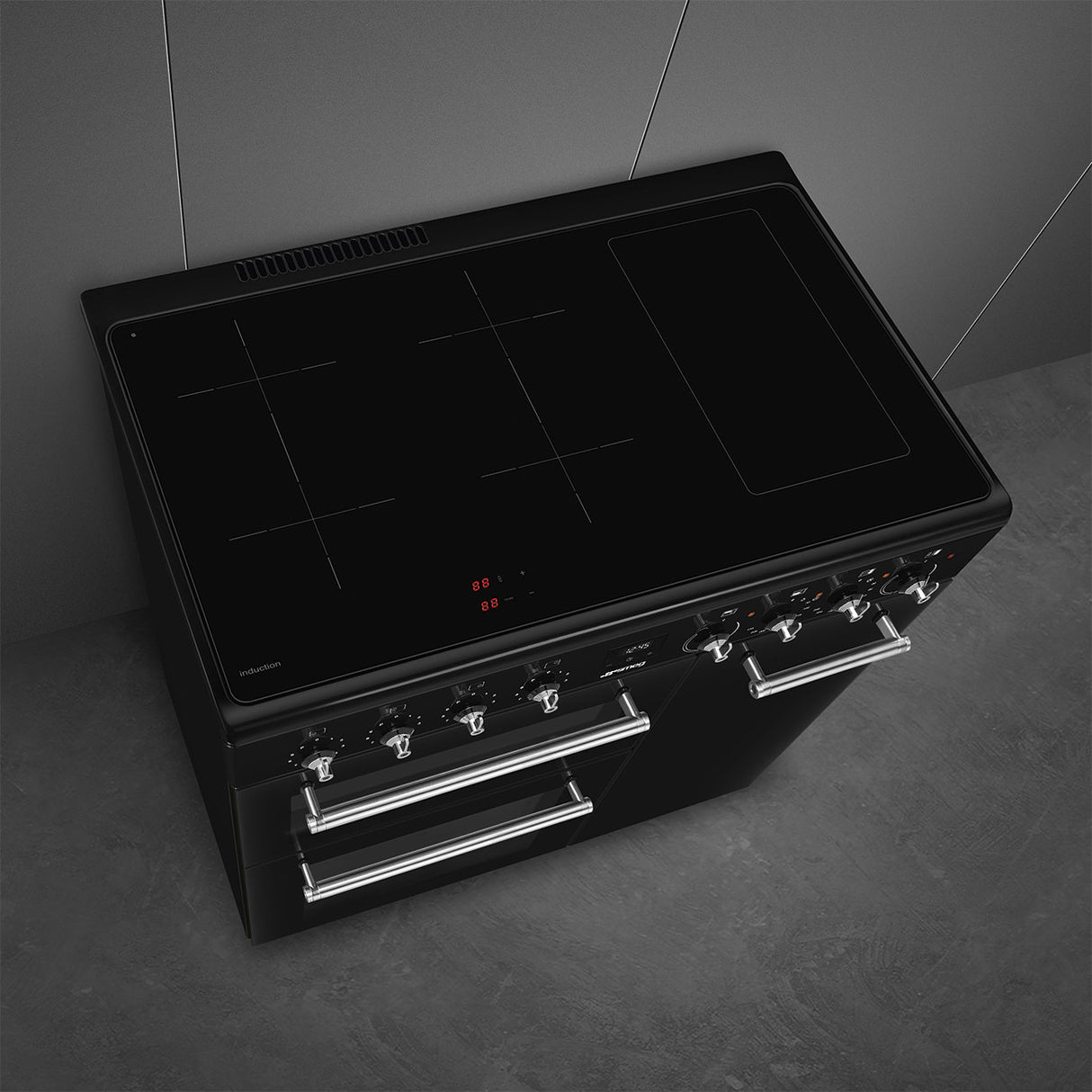 Smeg CX93IMBL 90cm Induction Range Cooker - Black
