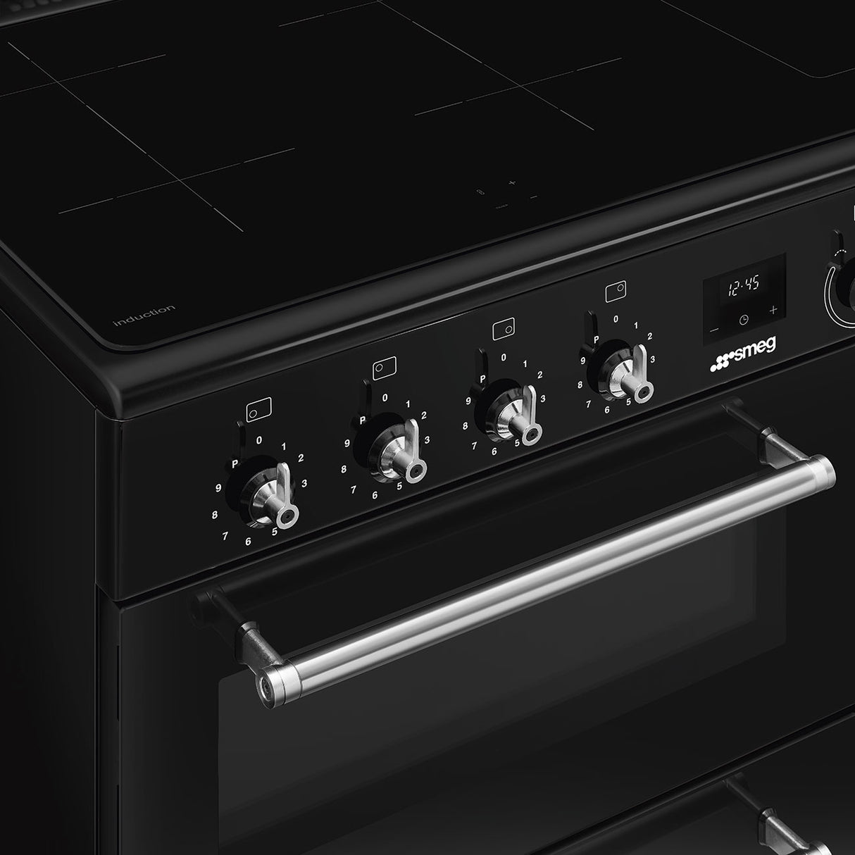 Smeg CX93IMBL 90cm Induction Range Cooker - Black