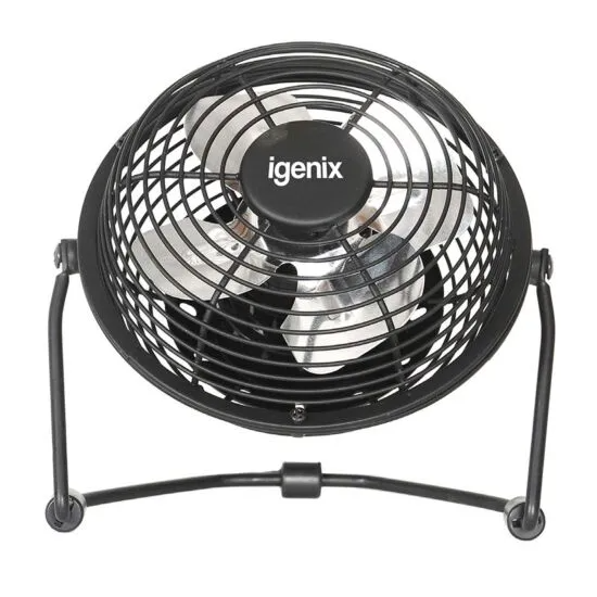 Igenix DF0004 4 Inch USB Desk Fan Black