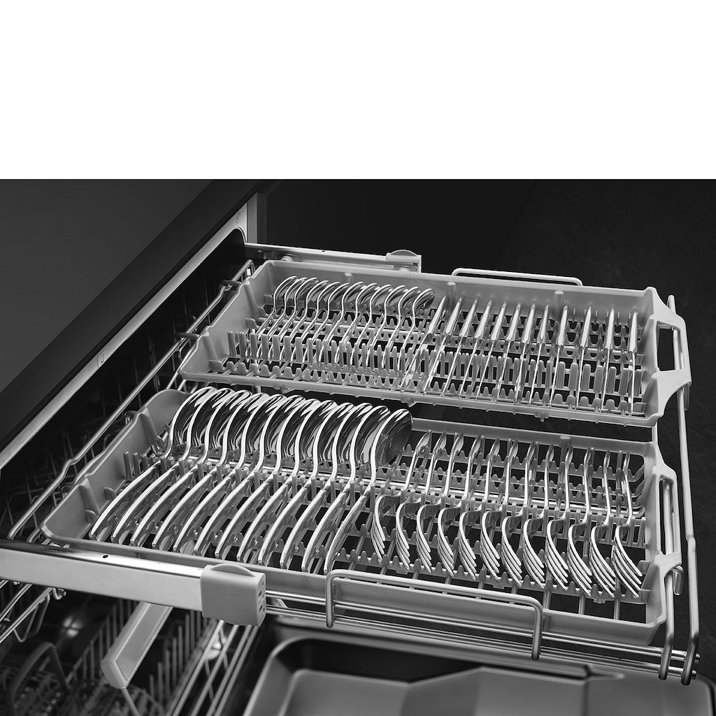 Smeg DFFABBL 60cm 50s Style Freestanding Dishwasher, Black