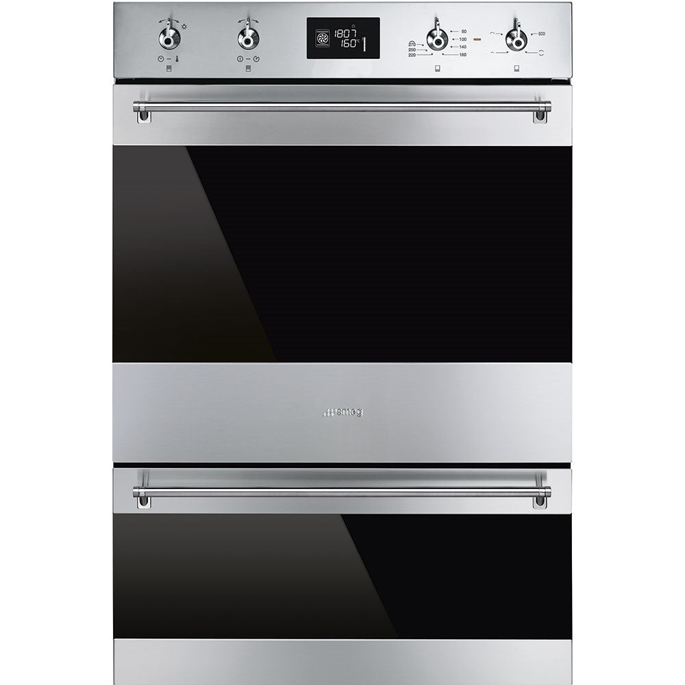 Smeg DOSP6390X Classic Pyrolytic Double Oven, Stainless Steel