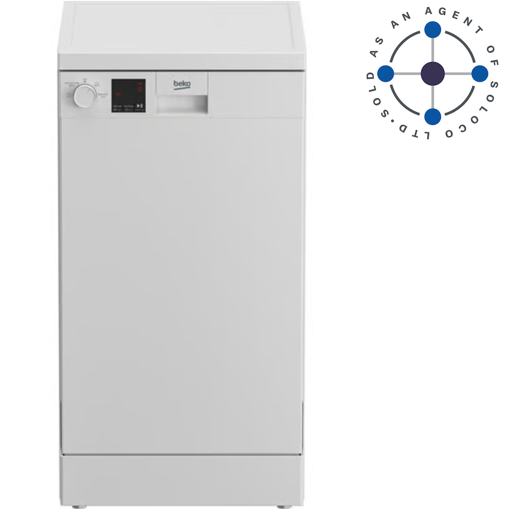 Beko DVS04X20W Freestanding 45cm Slimline Dishwasher - White
