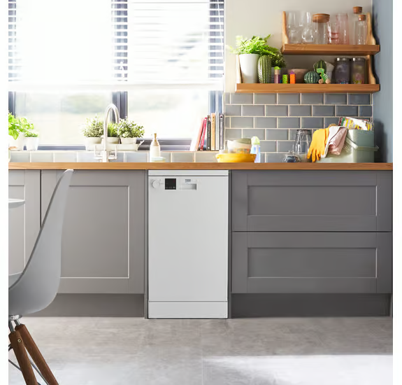 Beko DVS04X20W Freestanding 45cm Slimline Dishwasher - White