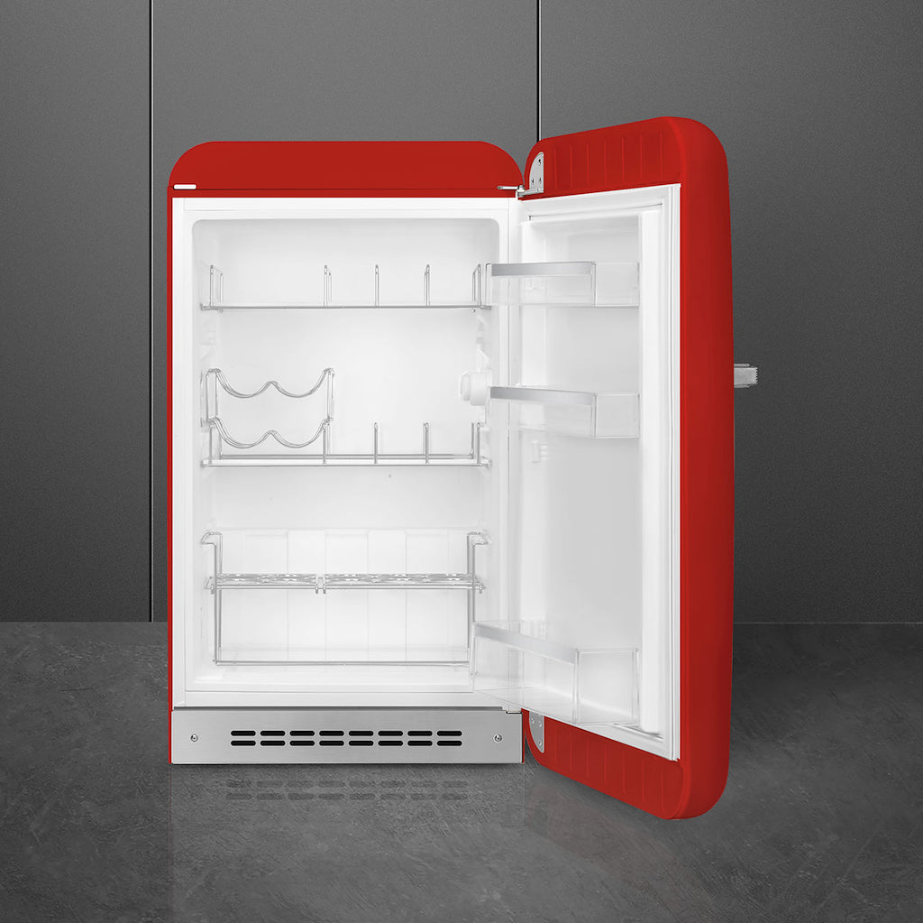 Smeg FAB10HRRD6 Retro Mini Fridge with Ice Box Right Hand Hinge - Red