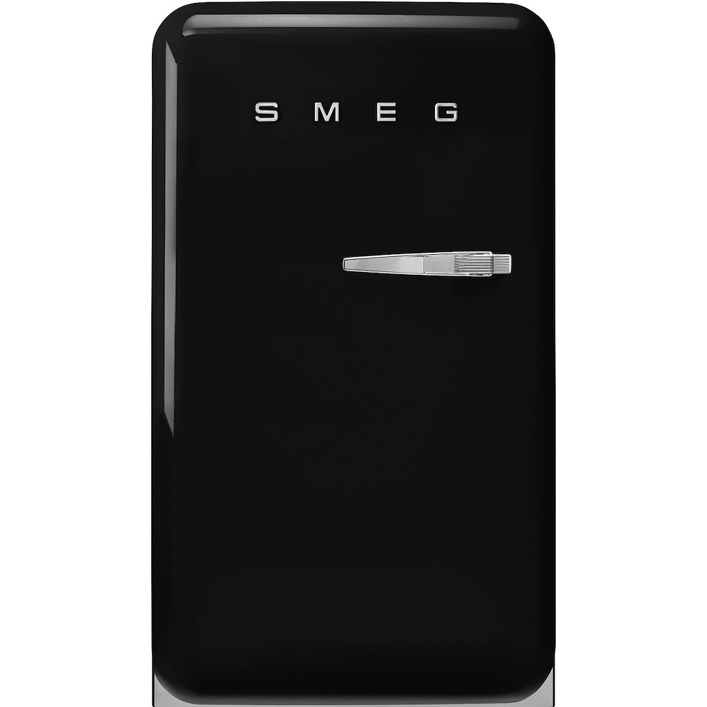 Smeg FAB10LBL6 Retro Mini Fridge Left Hand Hinge - Black