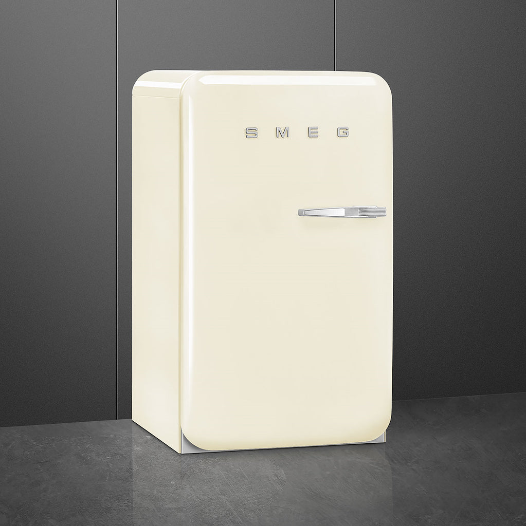 Smeg FAB10LCR6 Retro Mini Fridge Left Hand Hinge - Cream