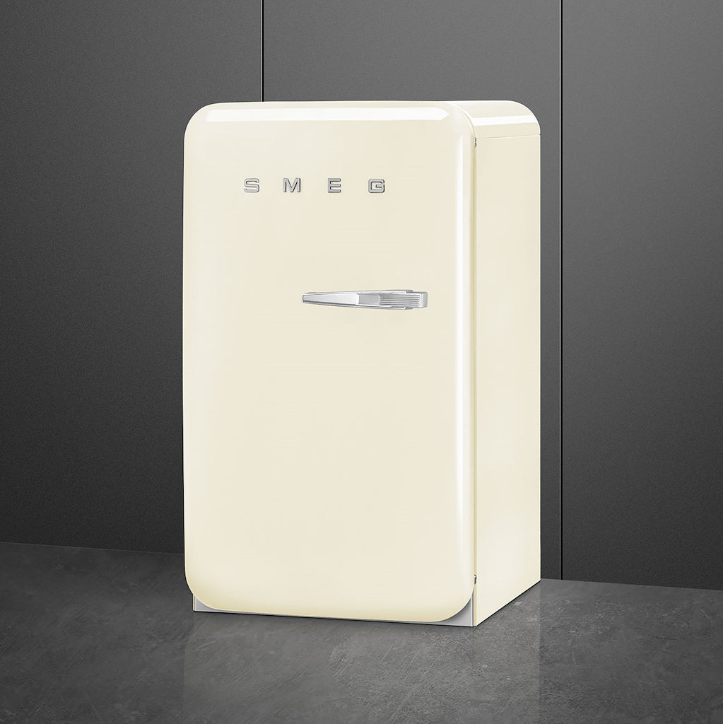 Smeg FAB10LCR6 Retro Mini Fridge Left Hand Hinge - Cream