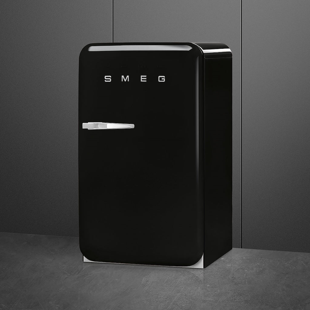 Smeg FAB10RBL6 Retro Mini Fridge Right Hand Hinge - Black