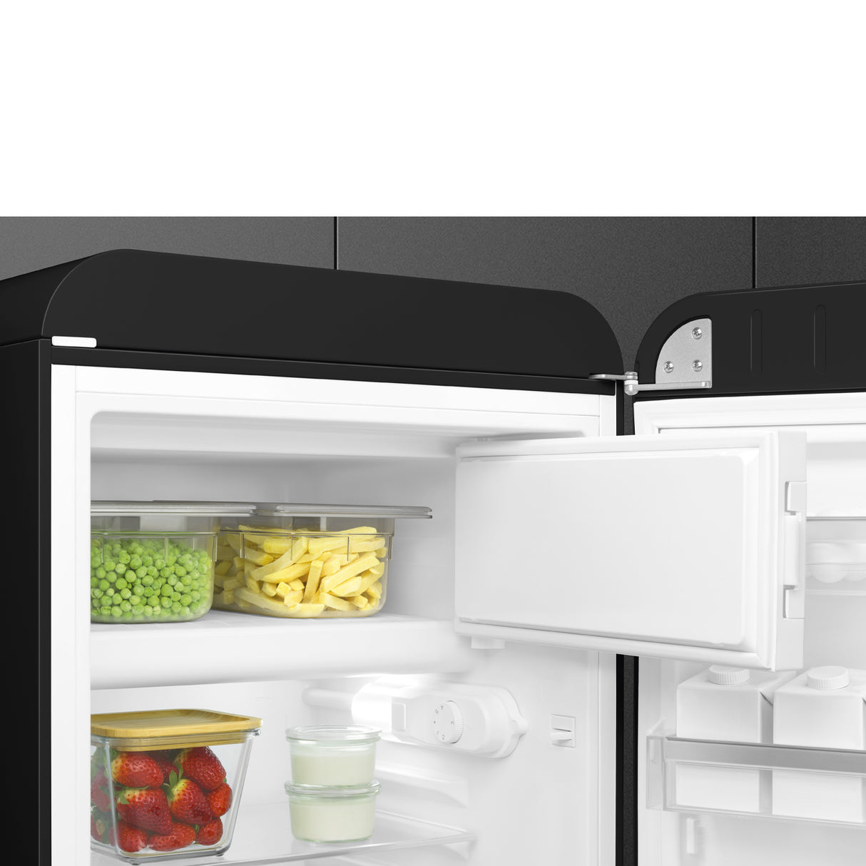 Smeg FAB10RBL6 Retro Mini Fridge Right Hand Hinge - Black