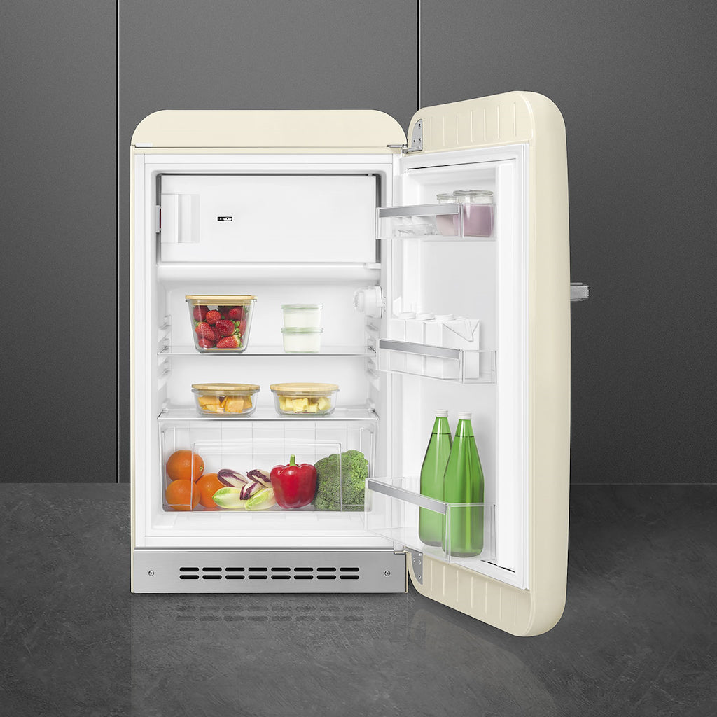 Smeg FAB10RCR6 Retro Mini Fridge Right Hand Hinge - Cream