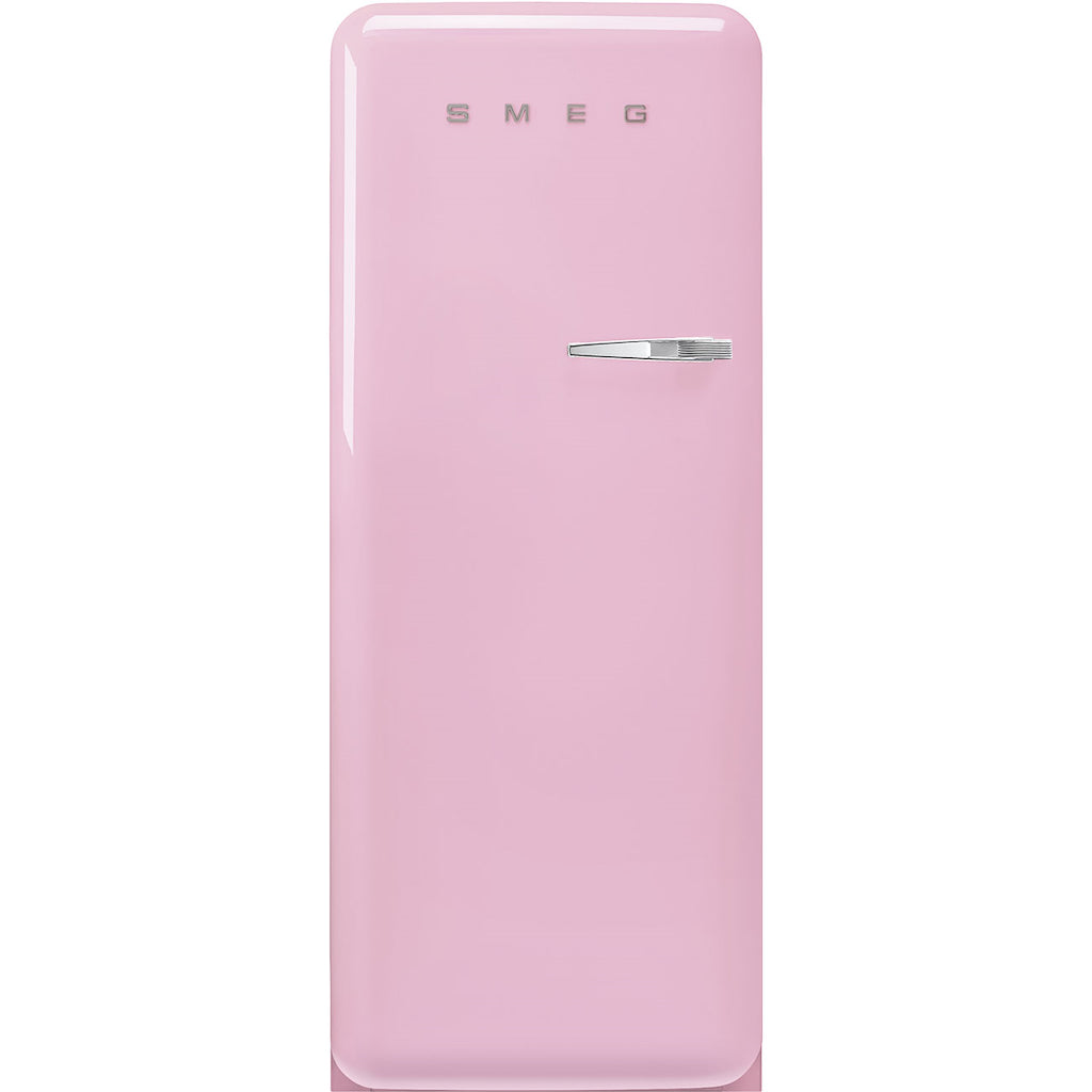 Smeg FAB28LPK6 Retro Fridge Freezer Left Hand Hinge - Pink