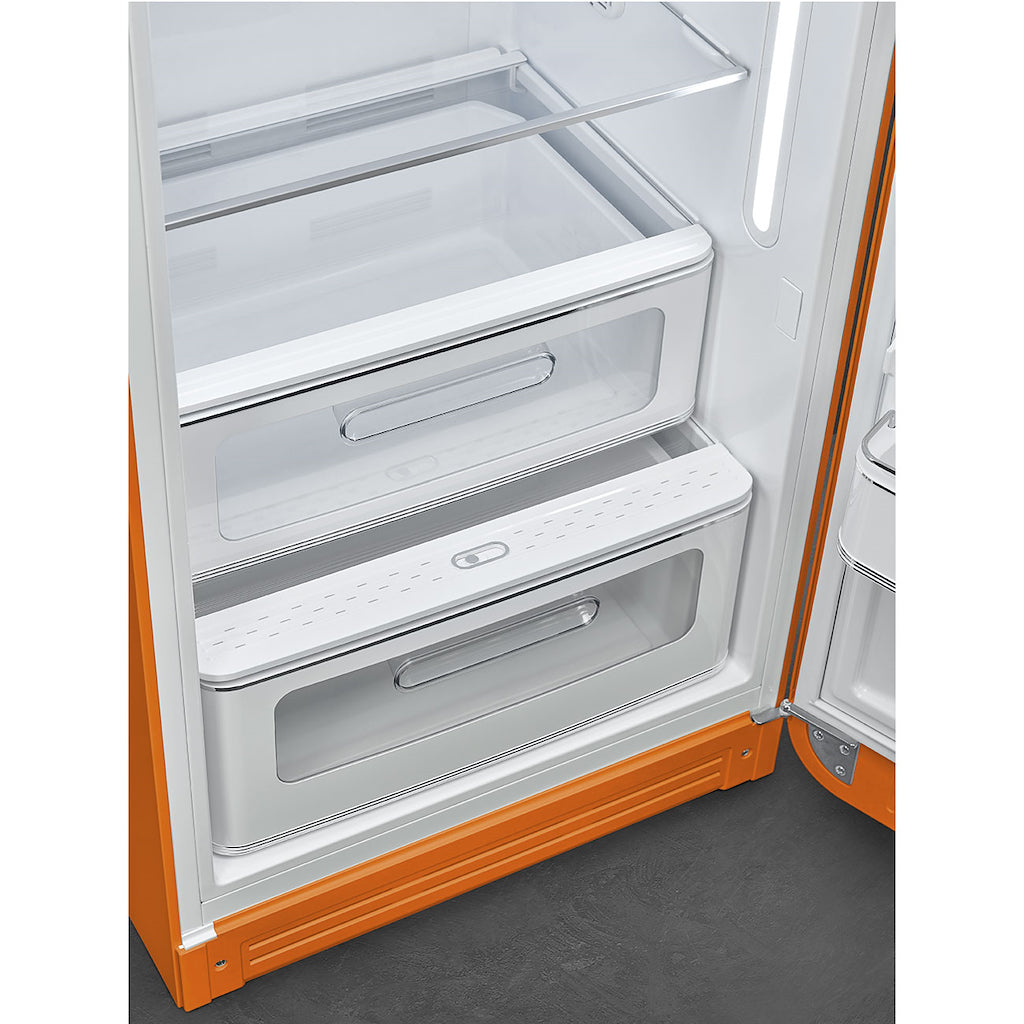Smeg FAB28ROR6 Retro Fridge with Icebox Right Hand Hinge - Orange