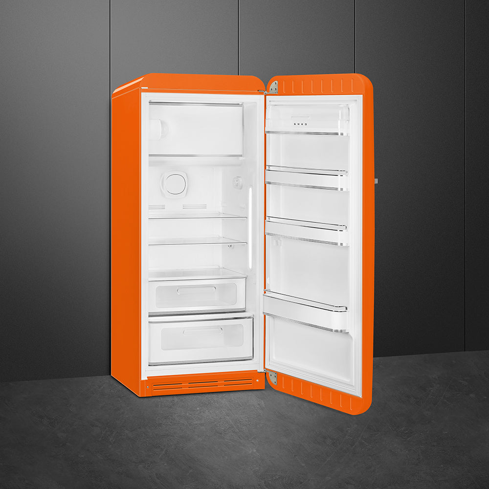 Smeg FAB28ROR6 Retro Fridge with Icebox Right Hand Hinge - Orange