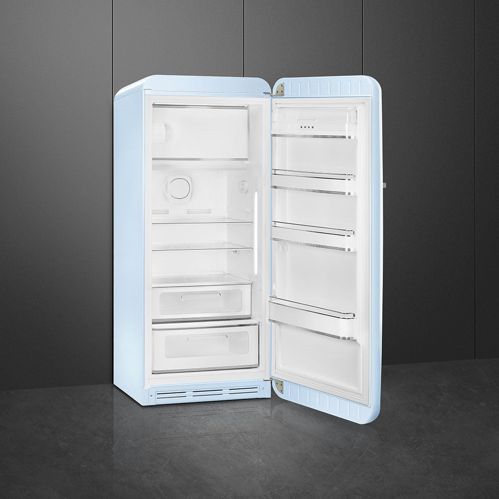Smeg FAB28RPB6UK Retro Fridge with Icebox Right Hand Hinge - Pastel Blue