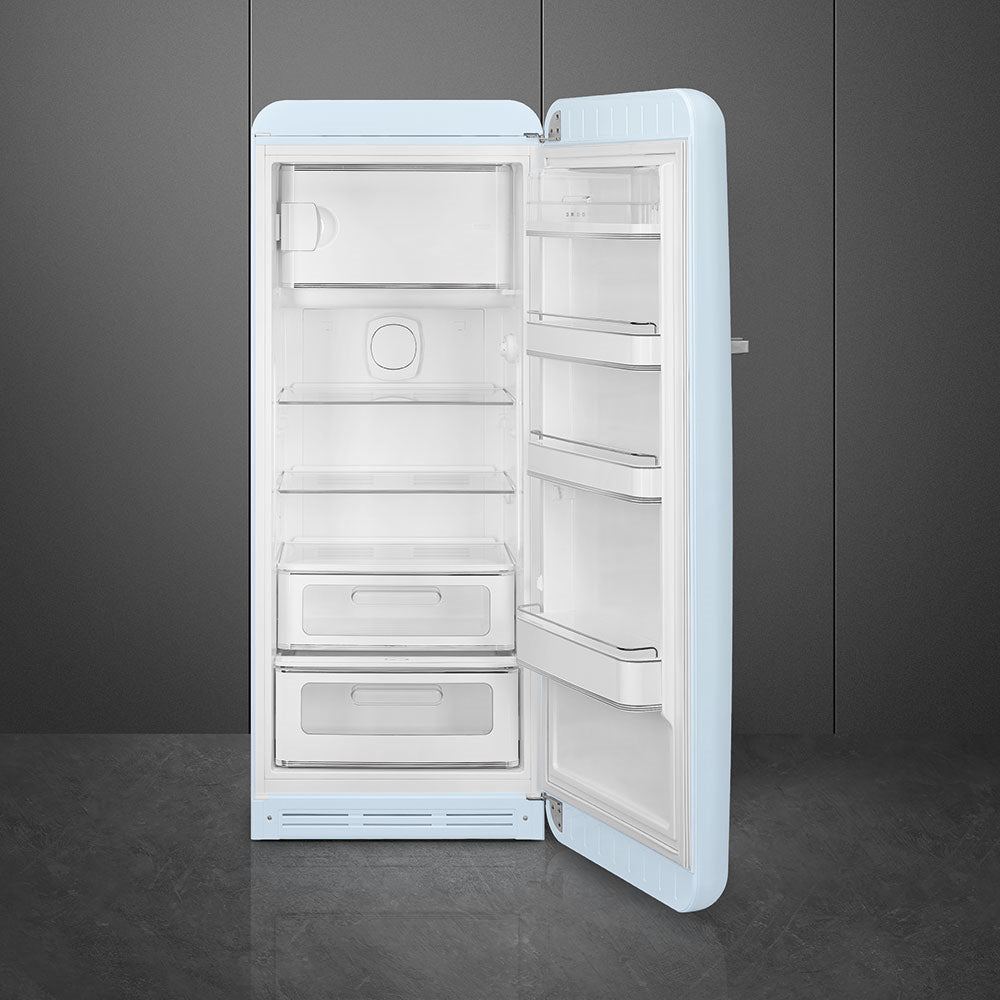 Smeg FAB28RPB6UK Retro Fridge with Icebox Right Hand Hinge - Pastel Blue