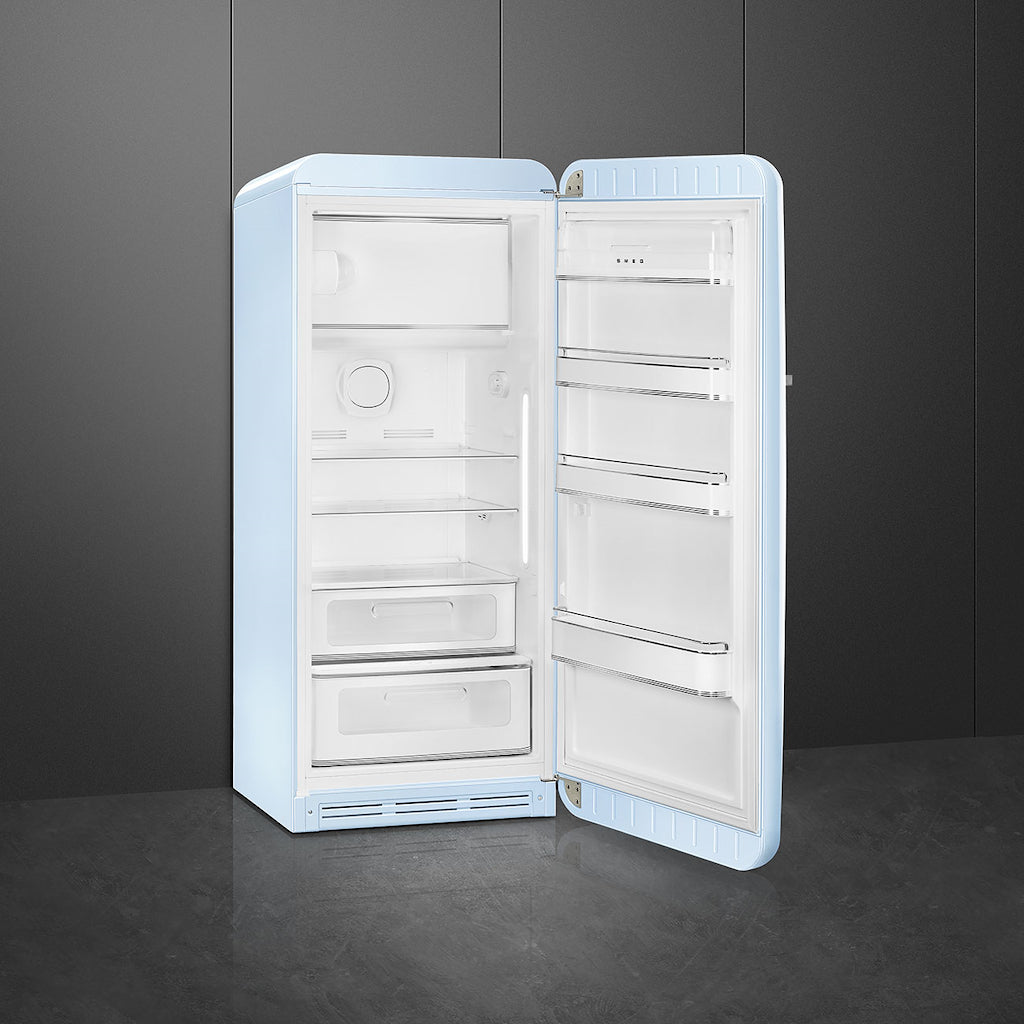 Smeg FAB28RPB6UK Retro Fridge with Icebox Right Hand Hinge - Pastel Blue