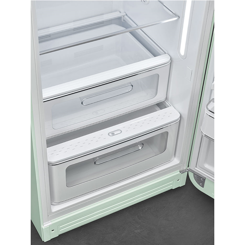 Smeg FAB28RPG6 Retro Fridge with Icebox Right Hand Hinge - Pastel Green
