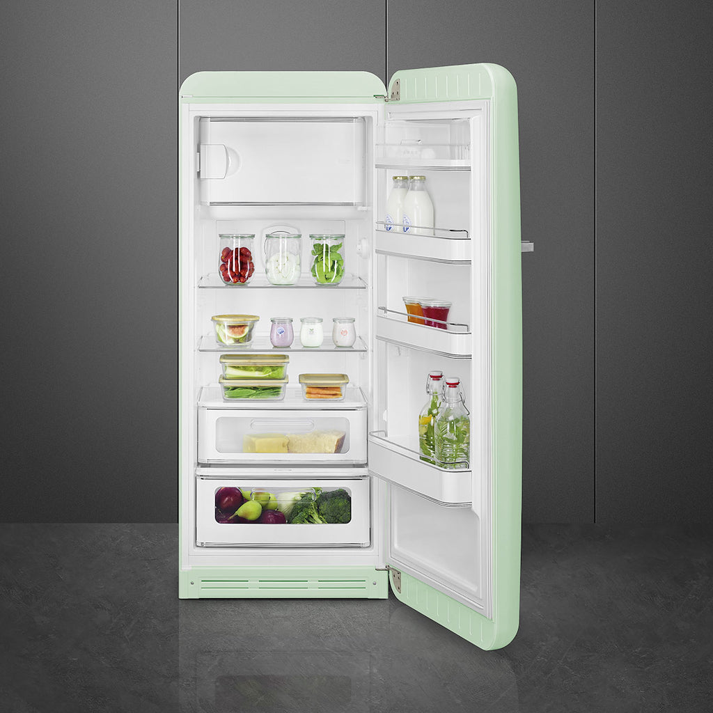 Smeg FAB28RPG6 Retro Fridge with Icebox Right Hand Hinge - Pastel Green